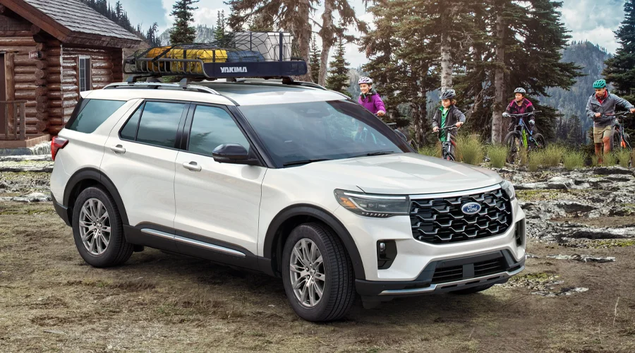 Find Your 2025 Ford Explorer at Route 23 Ford Family Riding Bikes Up to 2025 Ford Explorer