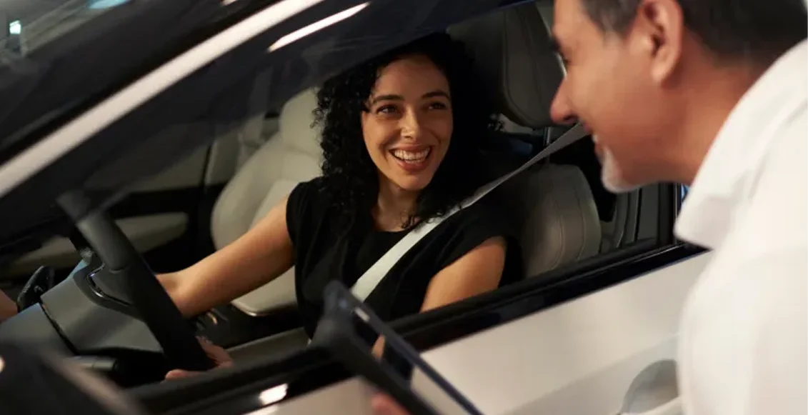 Woman Talking to Nissan Tech