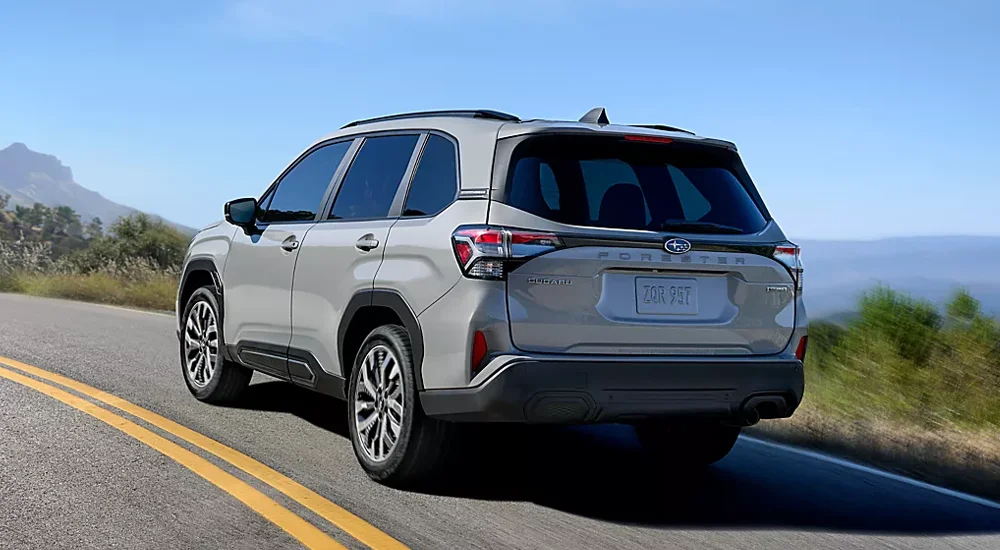 Subaru Forester driving on a road