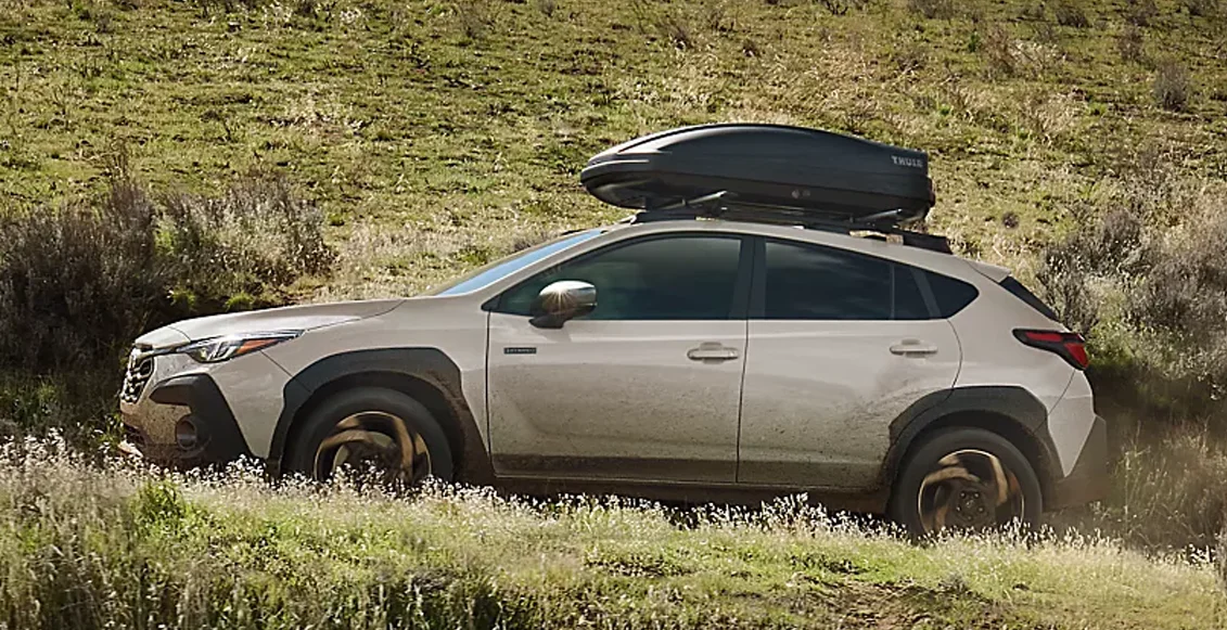 Subaru with roof box