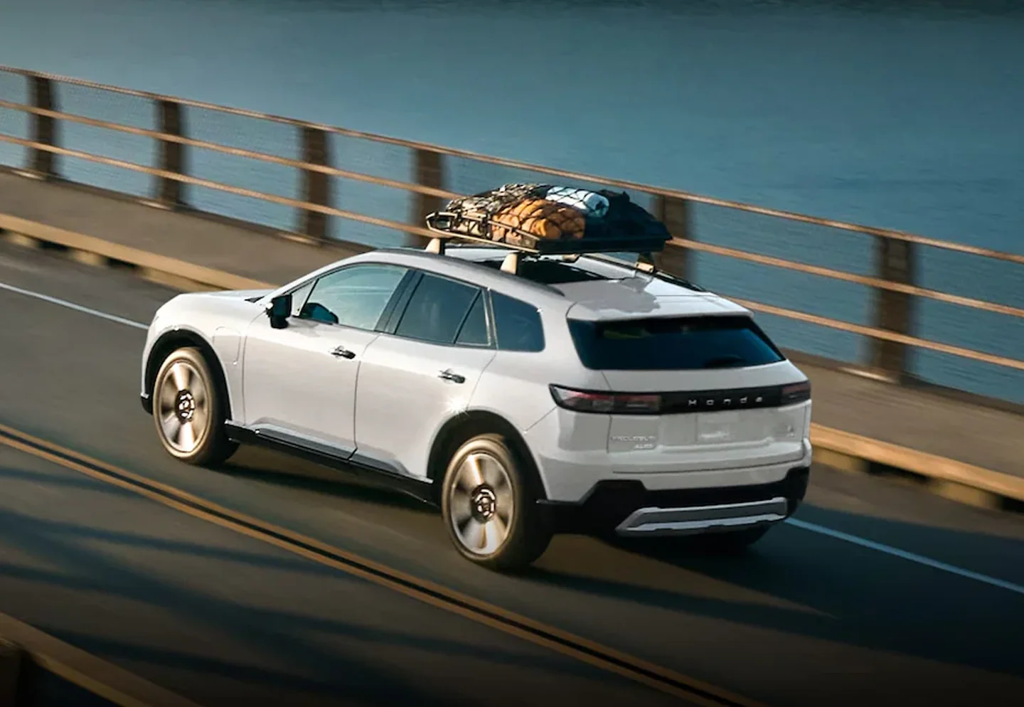 Honda Prologue Driving Down Highway