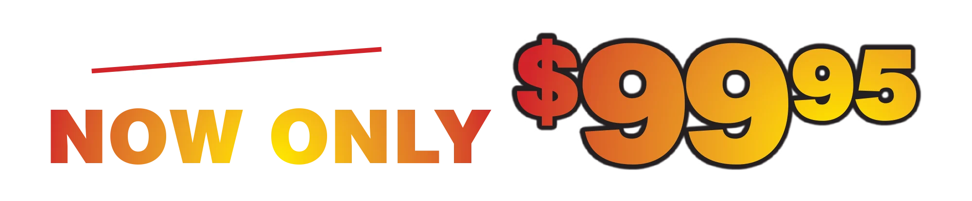 Was $149.95 - Now Only $99.95 +Tax