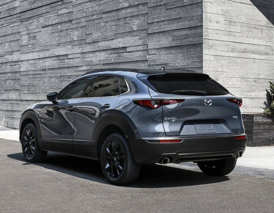 Rear view of Mazda CX-30