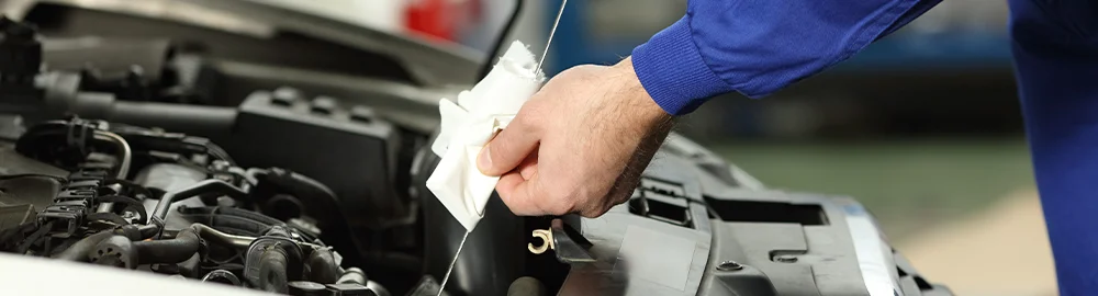 Technician Checking Oilv