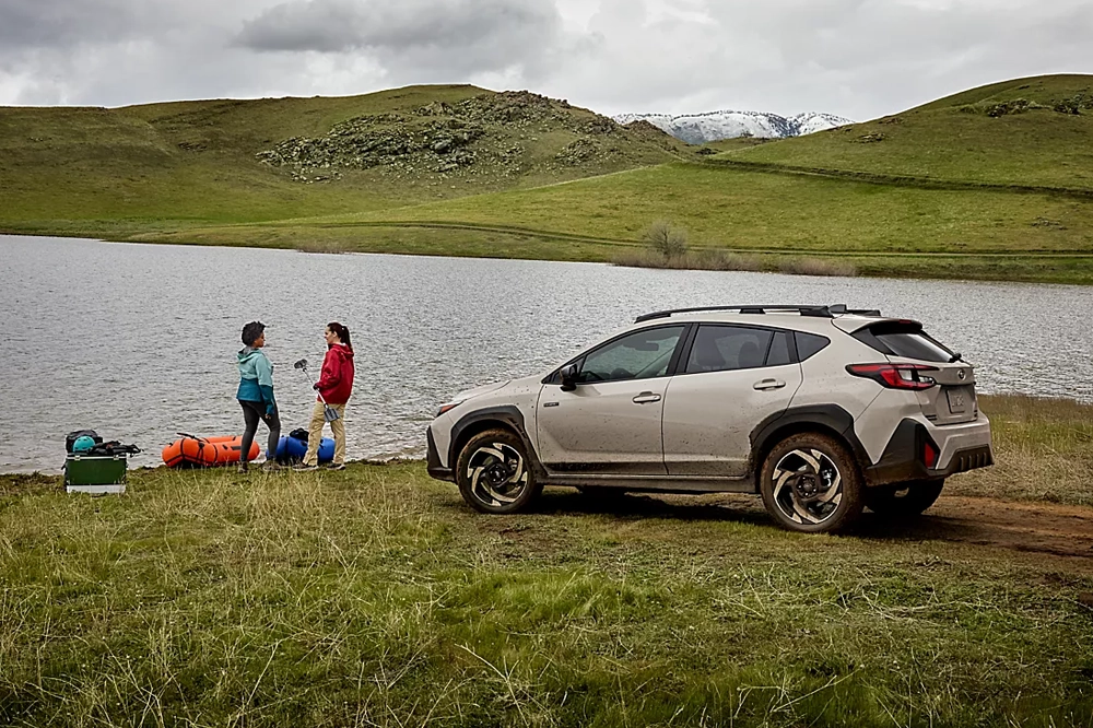 Subaru Crosstrek Hybrid parked near water