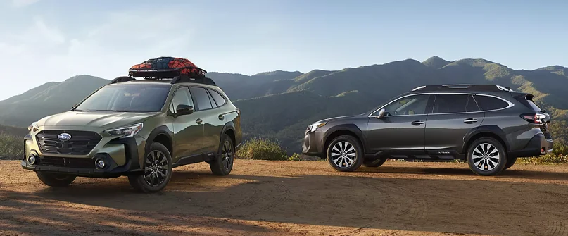 Two Subaru Outbacks