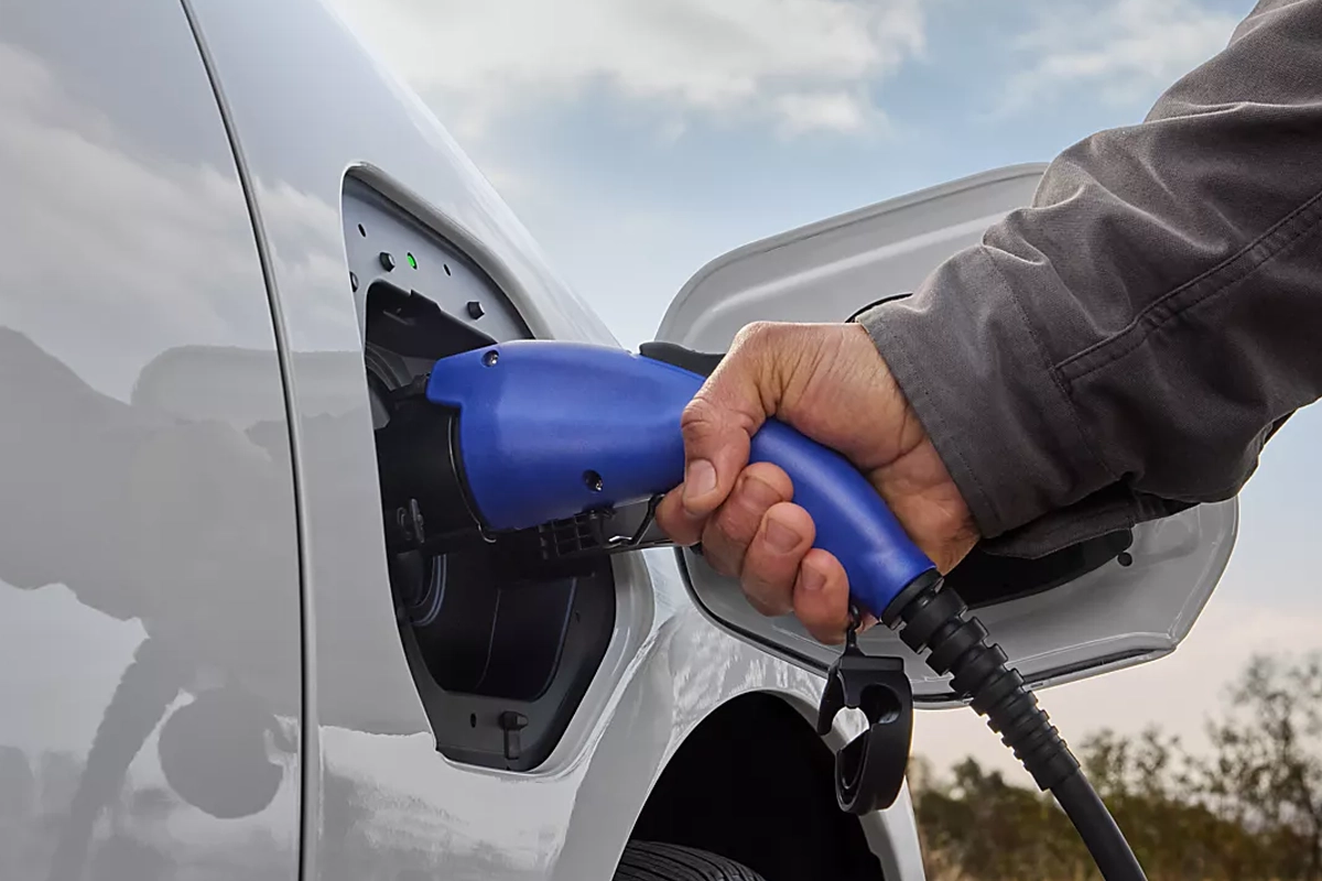 Charging an Electric Subaru