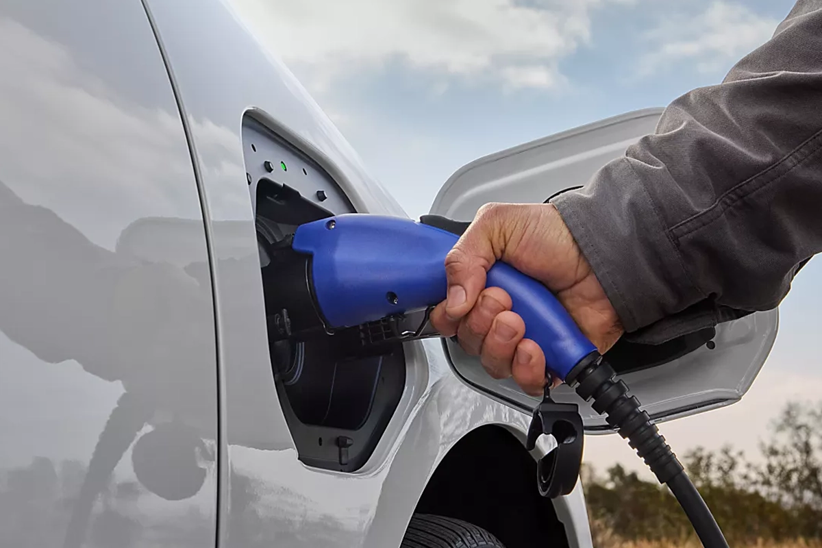 Charging an Electric Subaru