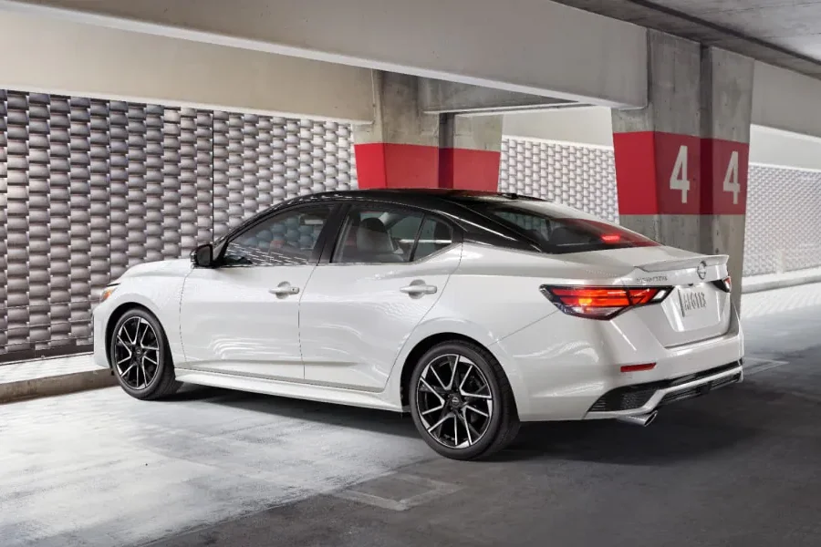 2025 Nissan Sentra in a parking garage